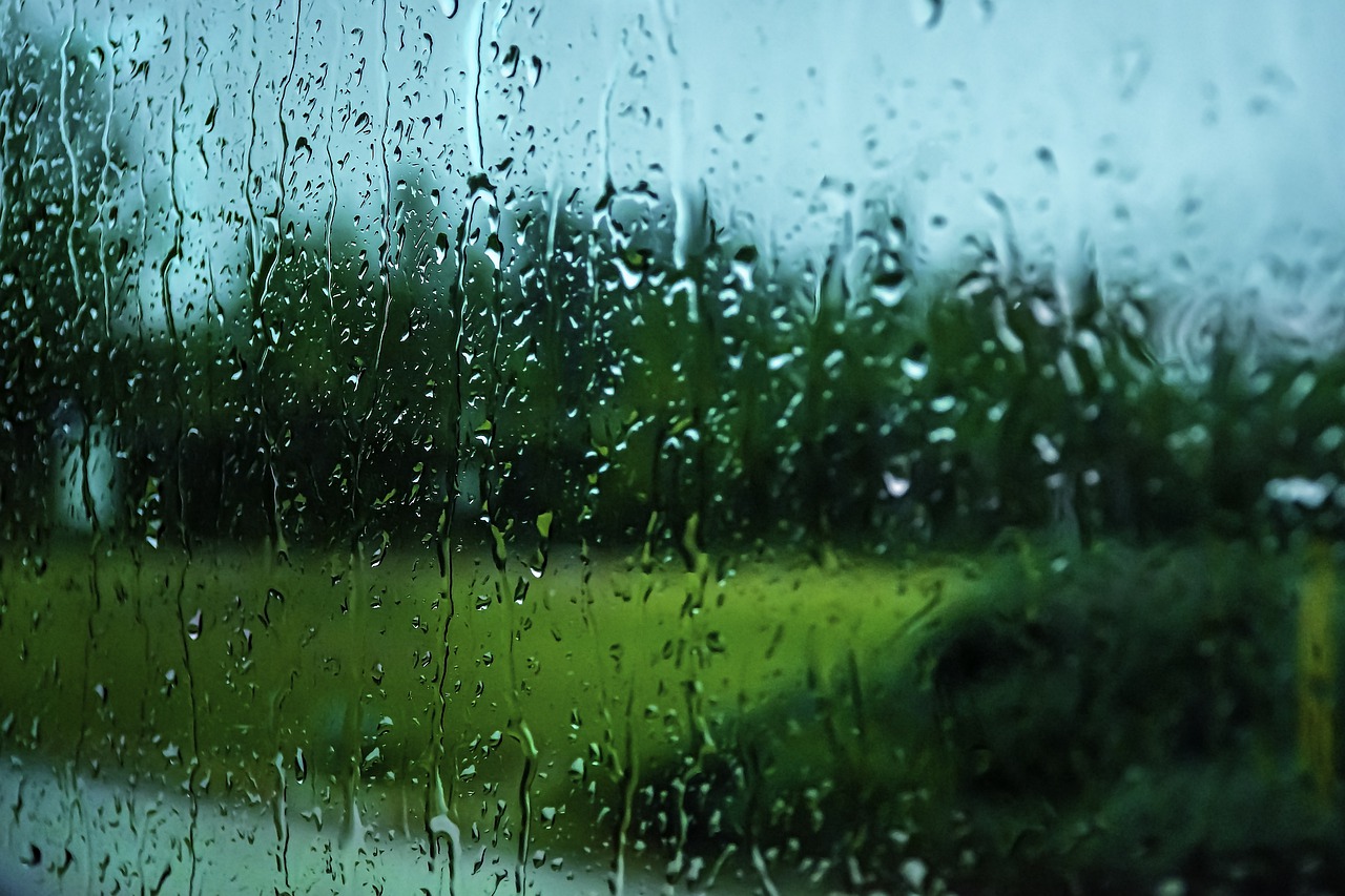 農家の雨の日